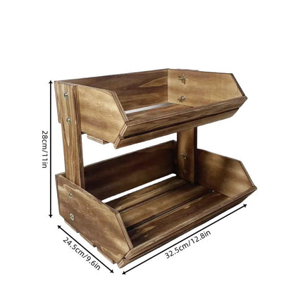 2-Tier Fruit Basket Kitchen Storage - In Kitchen Setting