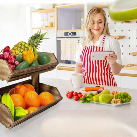 2-Tier Fruit Basket Kitchen Storage