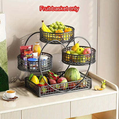 3 Tier Heart-shaped Fruit Basket - In Kitchen Setting