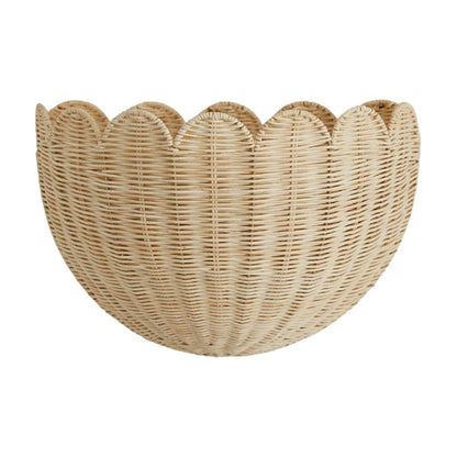 Natural Rattan Handwoven Wall Hanging Basket Storage Organizer - Dimensions