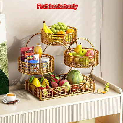 3 Tier Heart-shaped Fruit Basket - Size Reference